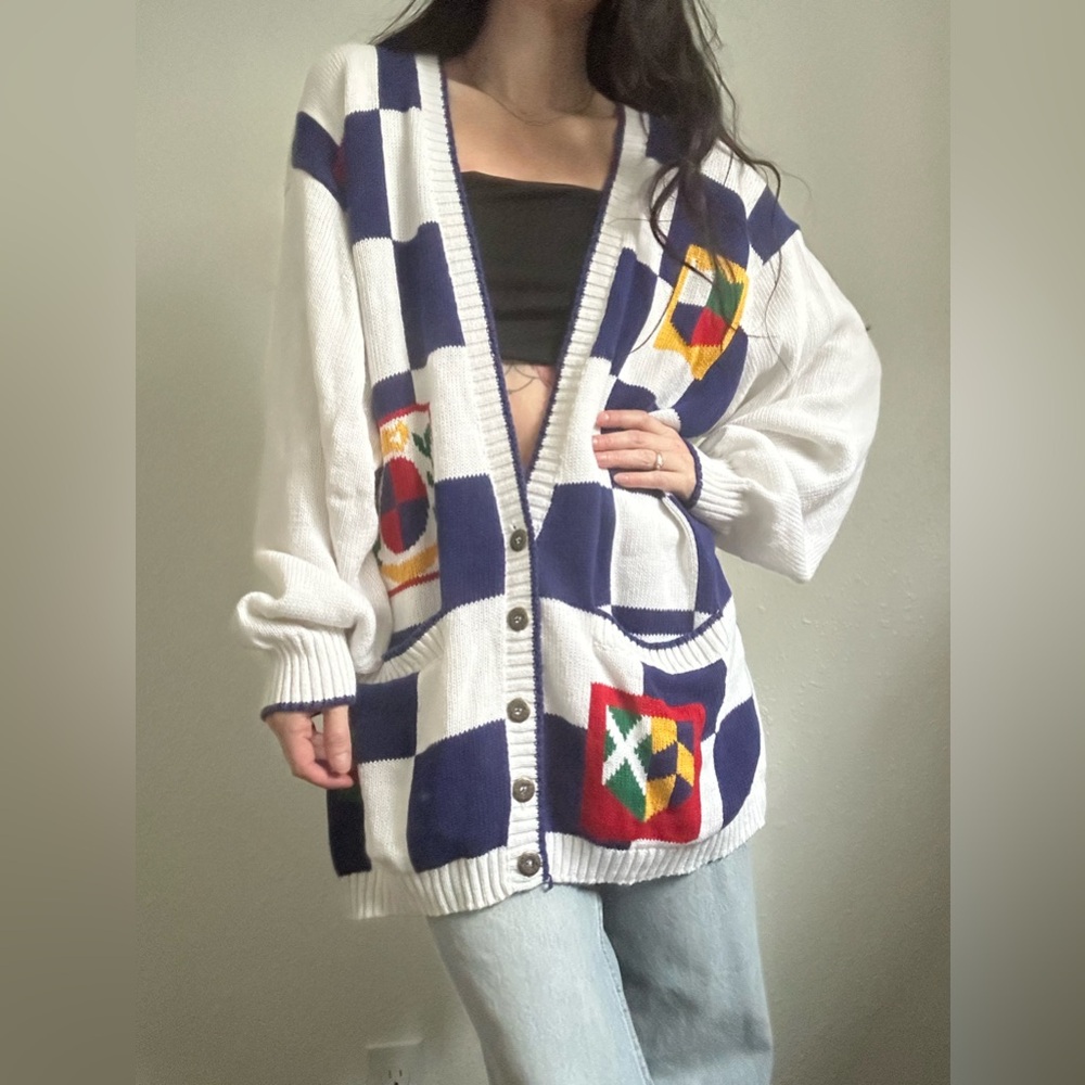 Funky Geometric Patterned Women's Sweater